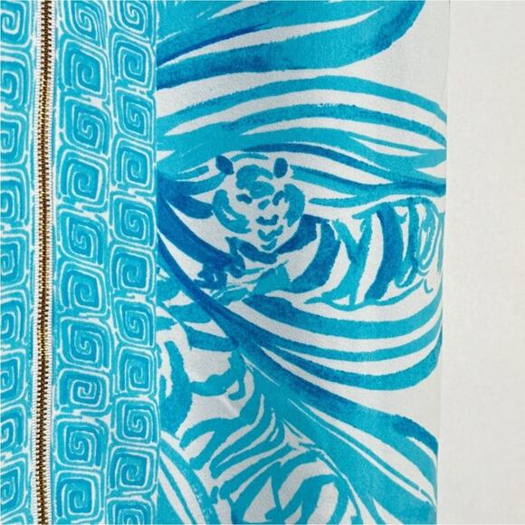 Lilly Pulitzer Sabrina Sea Ruffles Tiger Wave Shift dress Small - Picture 9 of 10